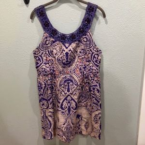 Free People Beaded Neckline Mini Dress